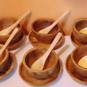 300ml wooden breakfast bowl 6pcs