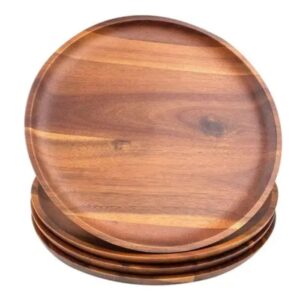 10/12" wooden dinner plates 6pcs